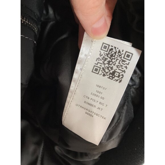 True Religion Mens Quilted Bomber Jacket 2XL Black With Contrast Thick Stitch - Picture 8 of 10